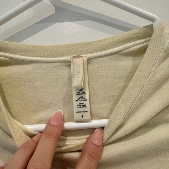 Skims Cotton Jersey T-Shirt – Bone / Size S - Picture 5 of 5